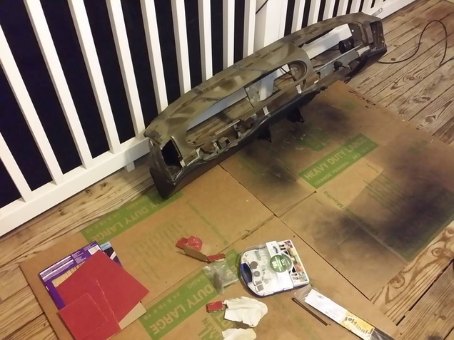 Plastic welds sanded smooth